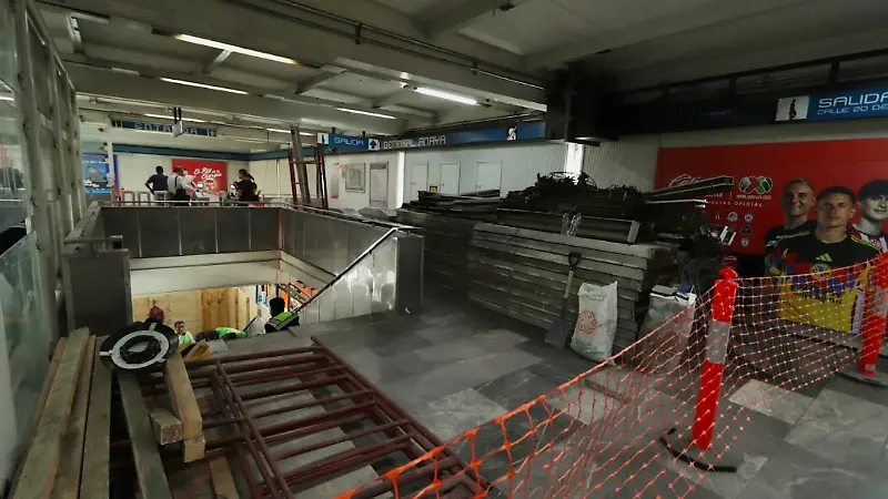Obras en estaciones exteriores de la Línea 2 
